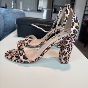Leopard Print Strappy Heels